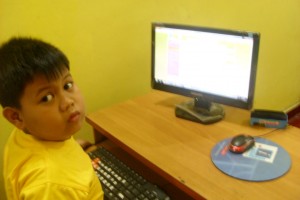 daffa - kelas 1 sd MI Gading - belajar komputer di LKP KEMBAR