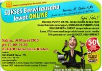 Workshop SUKSES Berwirausaha Lewat ONLINE